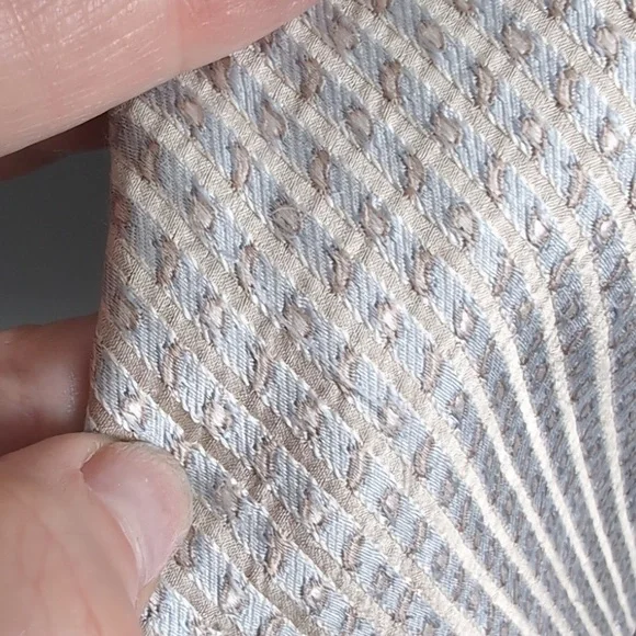 Silk Embroidered A-Line Skirt with Blue Floral Accents - Picture 6 of 7